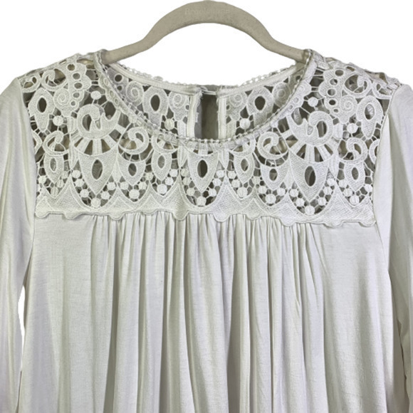 PHILOSOPHY White Long Sleeve Crochet Lace Top - NWT - Picture 2 of 10
